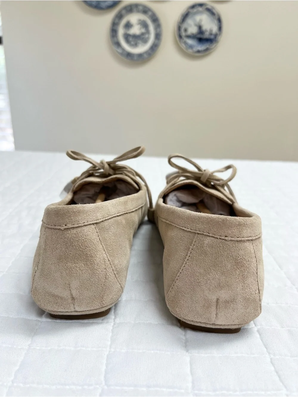 J. Crew Suede Driving loafers in Light Khaki Size 7.5 NWOB